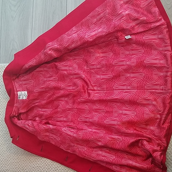 EUC Tulle lipstick red wool blend coat M - Picture 4 of 9